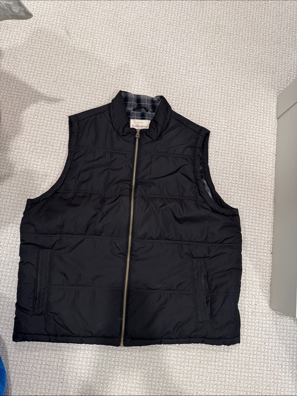 Men's Quilted Puffer Vest - Black